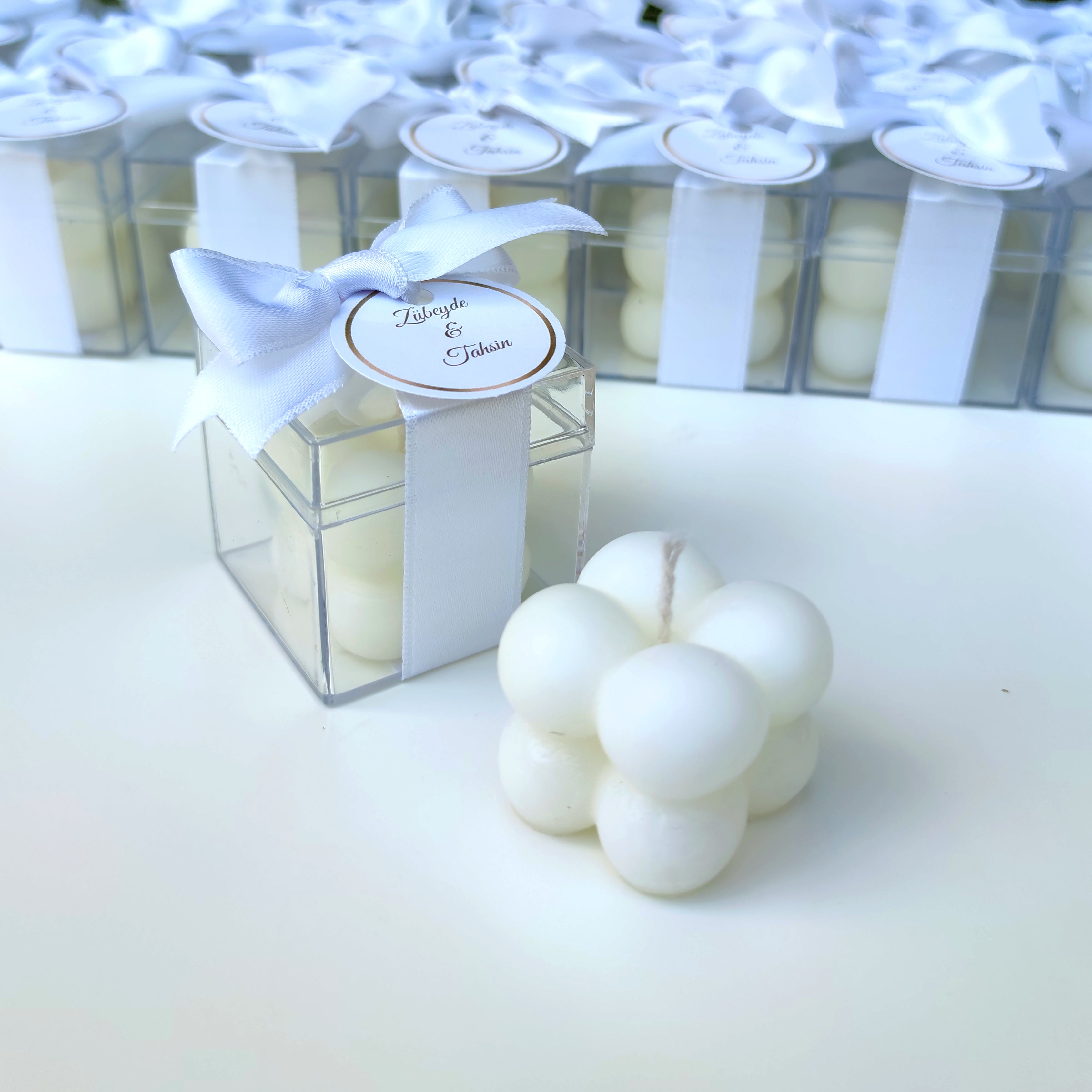 Bougie Personnalisée Cadeau de Mariage pour Invités décoratif  bougie  | Pièce de Remerciement Élégante | Petit Cadeau