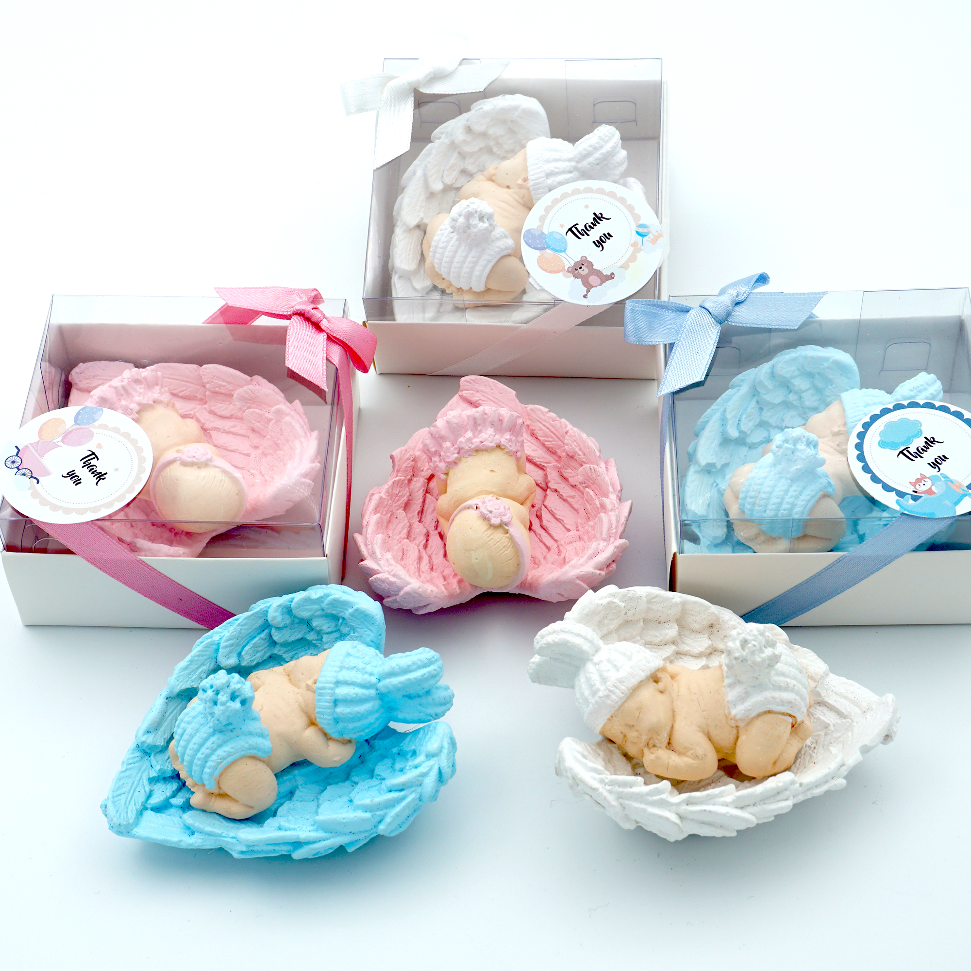 cadeau baptême invité personnalisé, Pièces bébé ange de pierre idee cadeau invitées pour garçon fille, fête prénatale, communion,souvenir pour invités