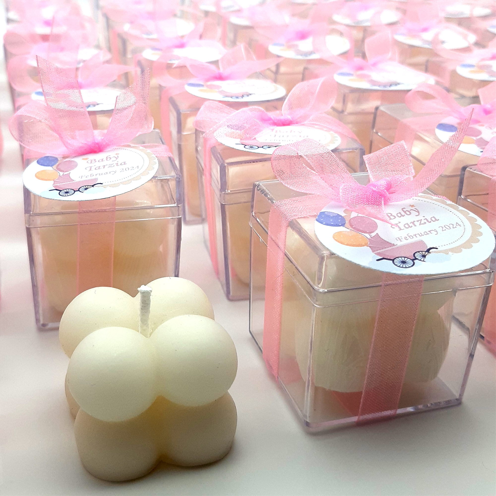 Bougie Personnalisée Cadeau de Mariage pour Invités décoratif  bougie  | Pièce de Remerciement Élégante | Petit Cadeau