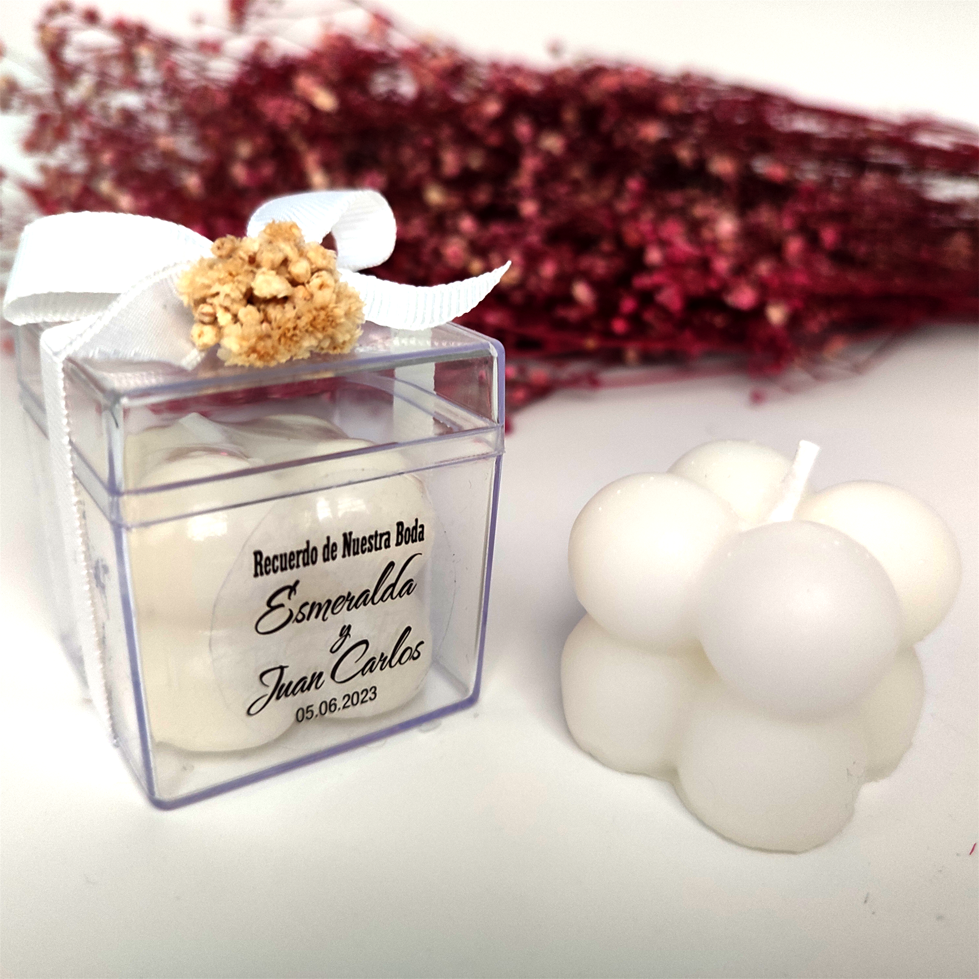 Bougie Personnalisée Cadeau de Mariage pour Invités décoratif  bougie