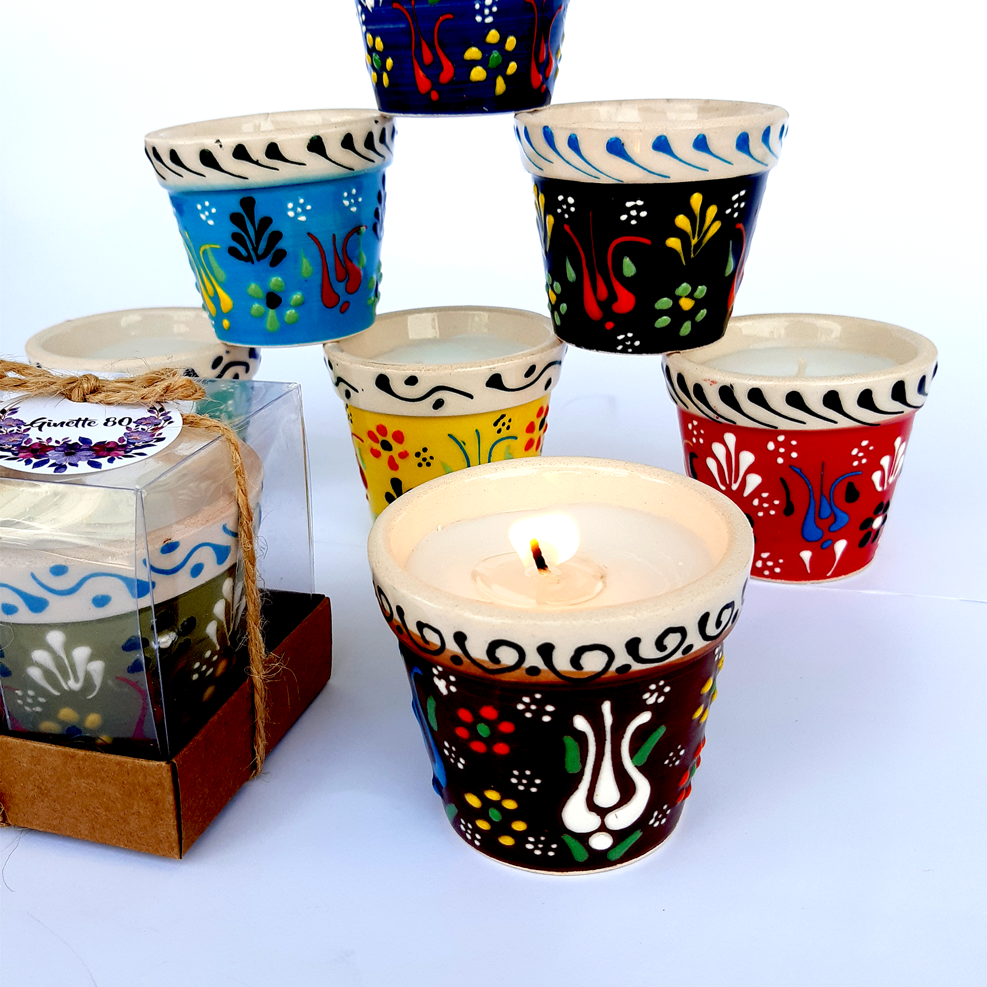 cadeau invité mariage, parfumées bougie remerciement Pots en céramique, remerciement Idée cadeau mariage personnalisé